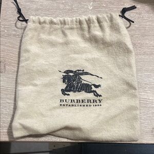 Burberry Beige Drawstring Pouch